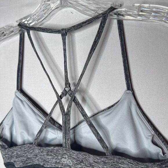 Alosoft Lavish Grey/Black Sports Bra. Size Small. - Picture 6 of 8